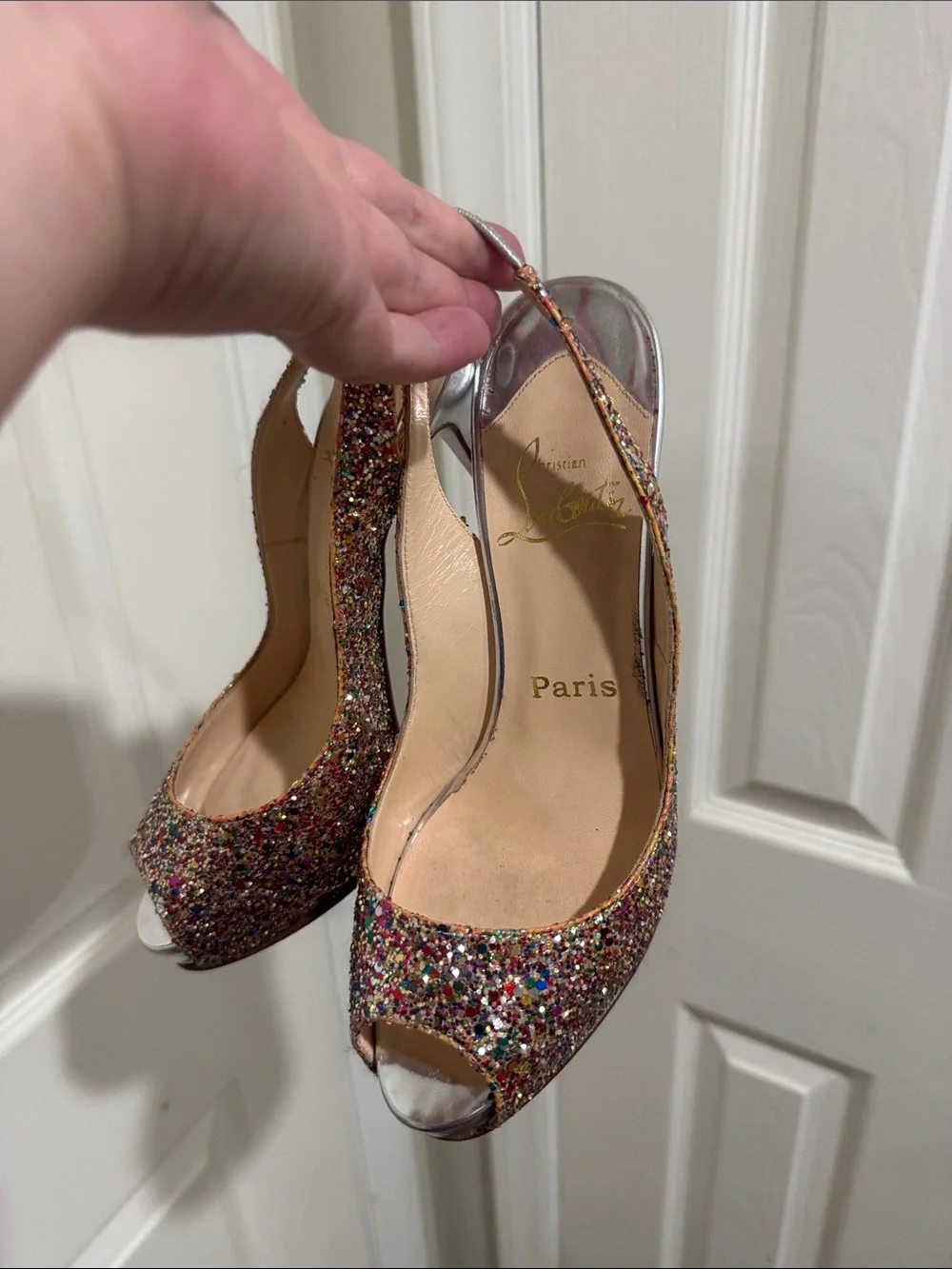Christian Louboutin sparkling multicolor